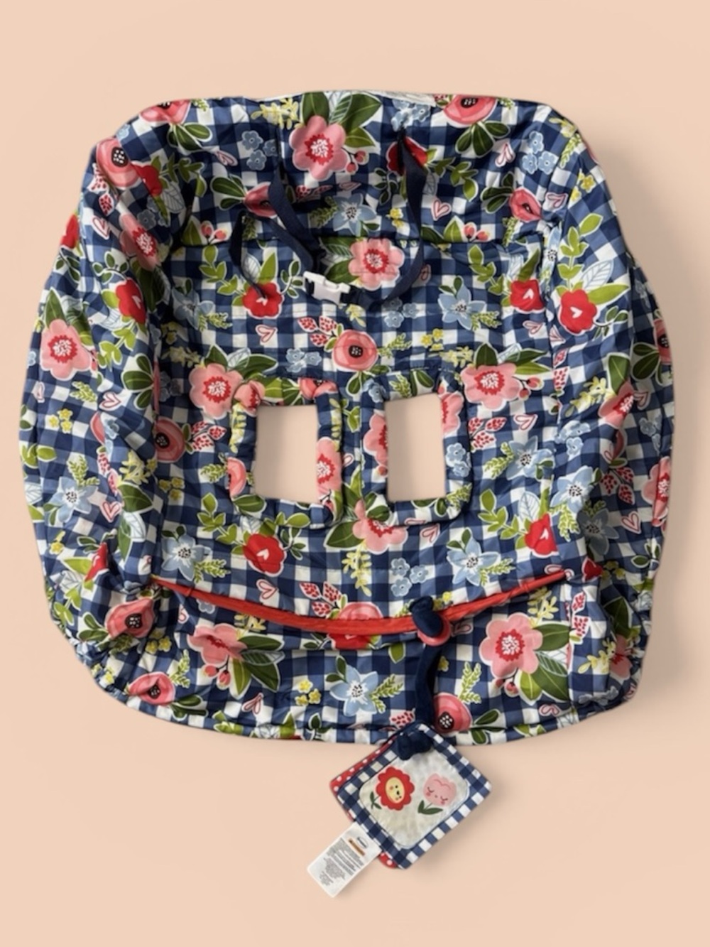 Boppy shopping cart & high chair cover in Navy Bloom